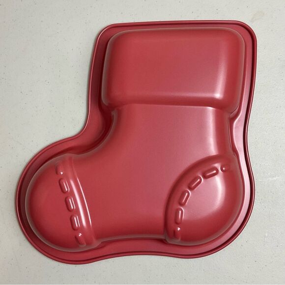 Nordicware Stocking Cake Pan New Red Holiday Christmas Baking Steel Nonstick - Picture 5 of 5